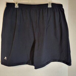 Russell Athletic  Men's Active Cotton Shorts Size 4XL Black